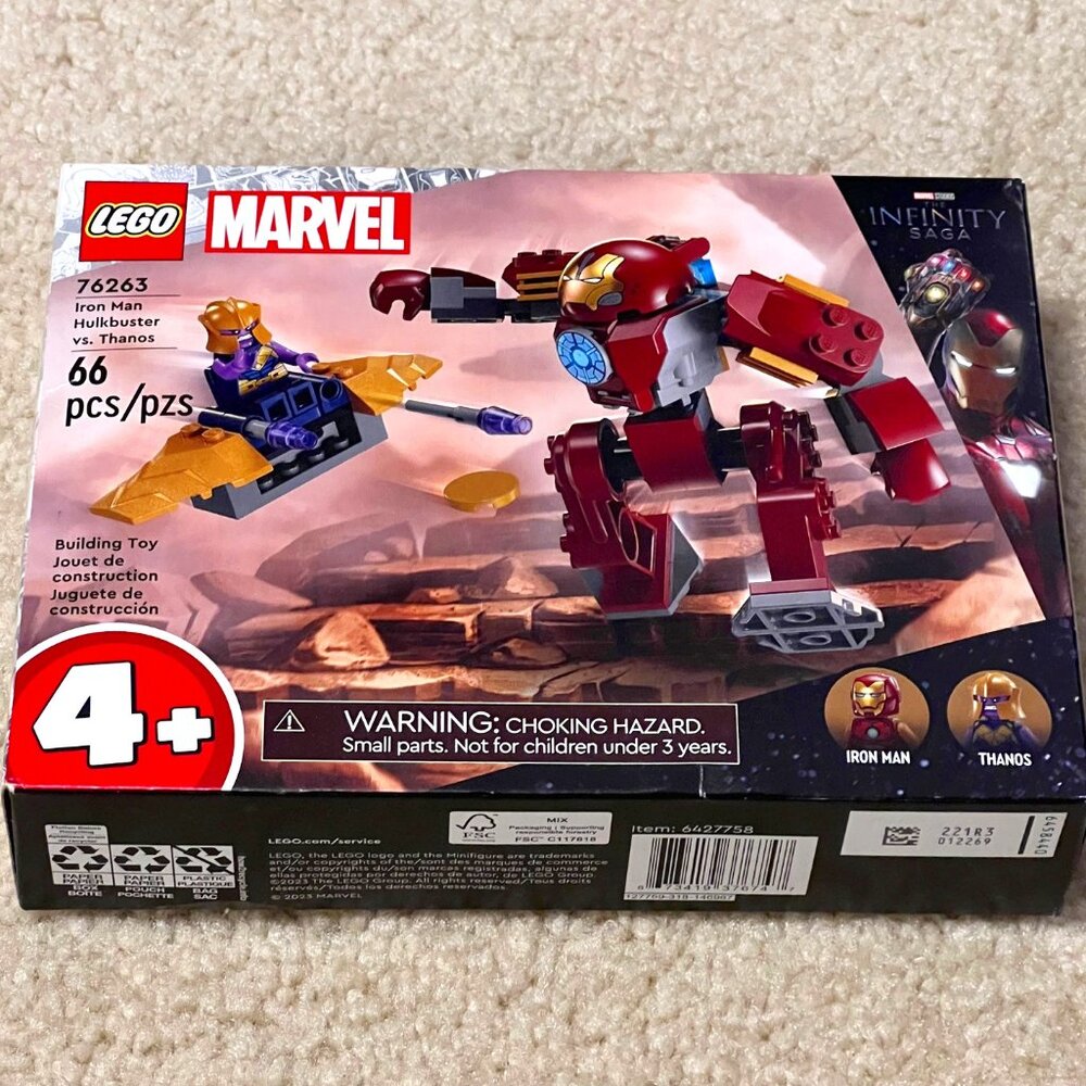 NWT - Lego Marvel Iron Man Hulkbuster vs. Thanos - 4 yr old + - Picture 1 of 3